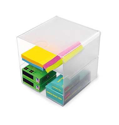 Aufbewahrungsbox Deflecto Cube 350701, außen 15,3x15,3x15,3cm, Polystyrol transparent Aufbewahrungsbox Deflecto Cube 350701, außen 15,3x15,3x15,3cm, Polystyrol transparent