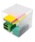 Aufbewahrungsbox Deflecto Cube 350701, außen 15,3x15,3x15,3cm, Polystyrol transparent