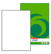 Briefblock 732404 x.book, Lineatur 20 / blanko, A4, 70g, grün, 100 Blatt