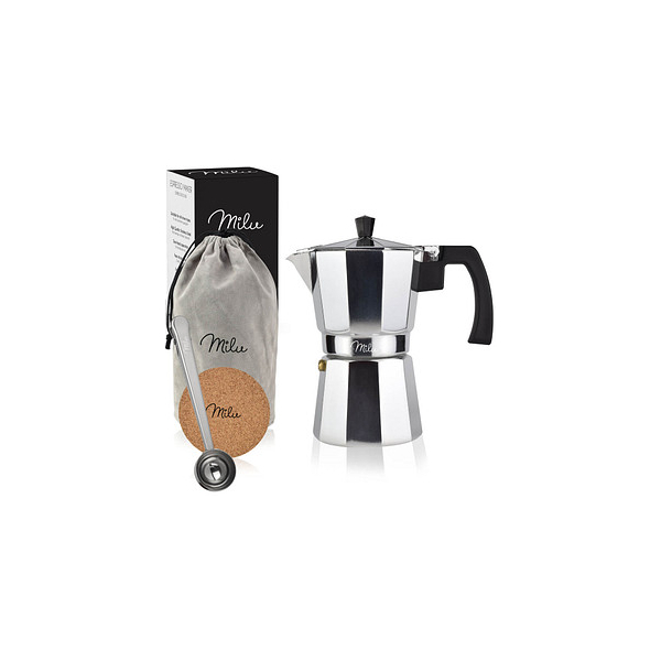 4260701350491 - Espressokocher silber 6 Tassen 4260701350491 Milu 4260701350491 - Espressokocher silber 6 Tassen 4260701350491 Milu