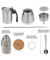 Espressokocher silber, 2 Tassen
