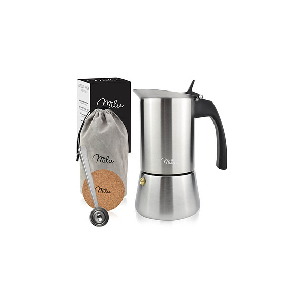 4280001586598 - Milu Edelstahl Induktion Espressokocher-Set (6-tlg) 6 Tassen 4280001586598 - Milu Edelstahl Induktion Espressokocher-Set (6-tlg) 6 Tassen