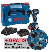 GSB 18V-90 C Akku-Bohrschrauber-Set 18,0 V, mit 2 Akkus + GRATIS Bosch-Prämie