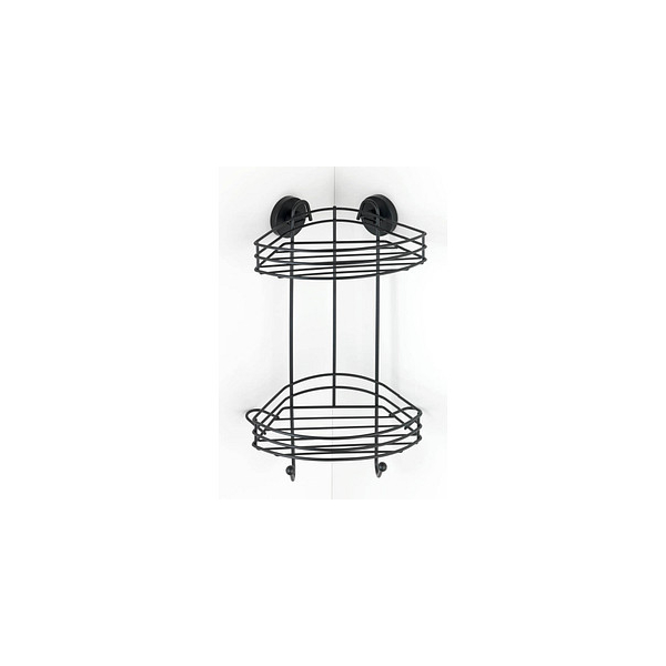 4008838335192 - Vacuum-Loc® Eckregal 2 Etagen Schwarz Wandablage Befestigen ohne bohren Schwarz Stahl schwarz - schwarz - Wenko 4008838335192 - Vacuum-Loc® Eckregal 2 Etagen Schwarz Wandablage Befestigen ohne bohren Schwarz Stahl schwarz - schwarz - Wenko