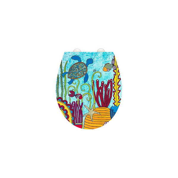 4008838362860 - WC-Sitz Under Water RollinArt Toilettensitz mit Relief Oberfläche und Absenkautomatik aus antibakteriellem stabilem Duroplast Mehrfarbig 4008838362860 - WC-Sitz Under Water RollinArt Toilettensitz mit Relief Oberfläche und Absenkautomatik aus antibakteriellem stabilem Duroplast Mehrfarbig