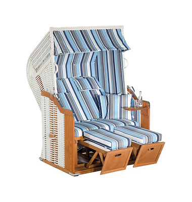 Strandkorb Sunny Smart Rustikal 250 Plus weiß Strandkorb Sunny Smart Rustikal 250 Plus weiß