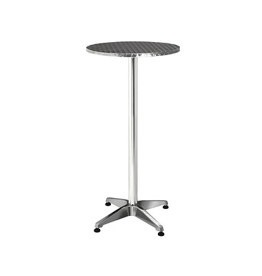 Stehtisch 950249 70/110cm (H), Ø 60cm (BxT), rund, silber / silber