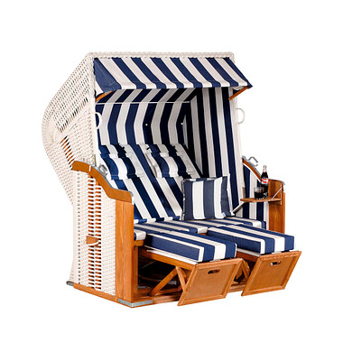 Strandkorb Sunny Smart Rustikal 250XL Plus weiß Strandkorb Sunny Smart Rustikal 250XL Plus weiß