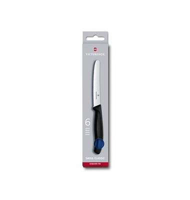 6 VICTORINOX Gemüsemesser Swiss Classic silber glänzend, poliert