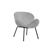 Sessel SMILE grau schwarz Stoff