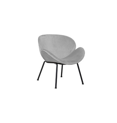 Sessel SMILE grau schwarz Stoff