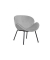 Sessel SMILE grau schwarz Stoff