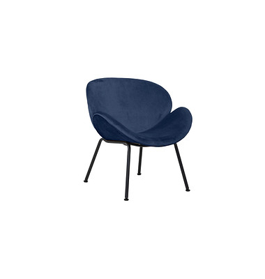 Sessel SMILE blau schwarz Stoff