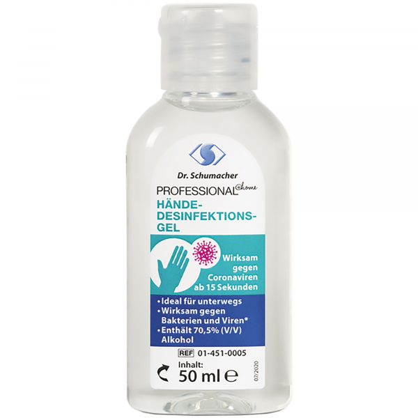 4260592068307 - Dr Schumacher PROFESSIONAL@home Händedesinfektionsgel Desinfektionsgel zur persönlichen Händehygiene für unterwegs oder Zuhause 50 ml - Flasche mit Klappverschluss 4260592068307 - Dr Schumacher PROFESSIONAL@home Händedesinfektionsgel Desinfektionsgel zur persönlichen Händehygiene für unterwegs oder Zuhause 50 ml - Flasche mit Klappverschluss