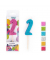 Geburtstagskerze Mini Glitter  957689 Zahl 2 Pink/Lila/Blau/Grün/Gelb und Silber 