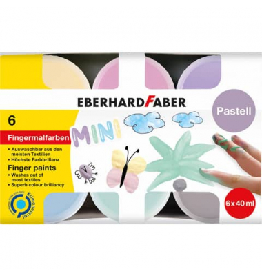 Fingerfarbe Pastell 40ml sortiert