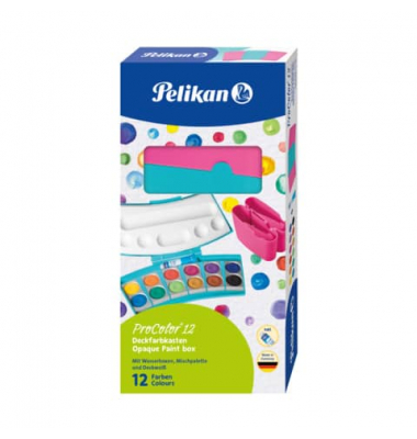 Farbkasten 735PC/12 ProColor, 701198, Deckfarbe, 12 Farben, farbig sortiert