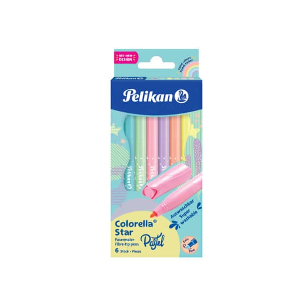 4012700822284 - Pelikan Faserm Colorella Star C302 PASTELL 6 ST Faltschachtel 4012700822284 - Pelikan Faserm Colorella Star C302 PASTELL 6 ST Faltschachtel