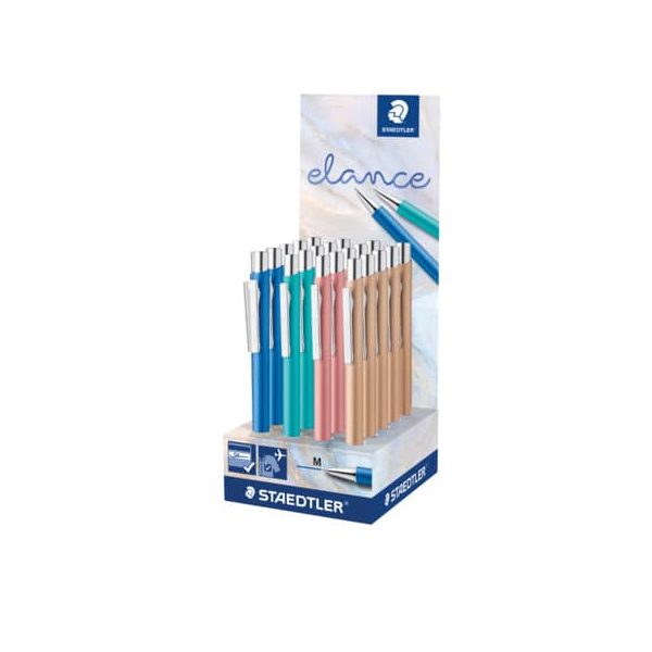 20 Stück Staedtler Kugelschreiber elance Display 421 45CA20, blau, M, nachfüllbar  Staedtler
