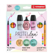 Schreibset 18-tlg. Mini World Pastellove