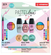 Schreibset 35-tlg. Mini World Pastellove