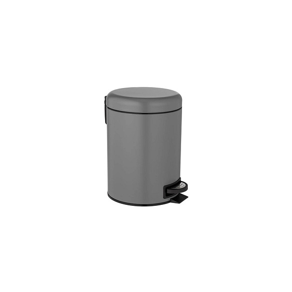 4008838337011 - Kosmetik-Treteimer Leman Grau 5 l aus Stahl Grau Stahl grau Polypropylen schwarz - grau - Wenko 4008838337011 - Kosmetik-Treteimer Leman Grau 5 l aus Stahl Grau Stahl grau Polypropylen schwarz - grau - Wenko