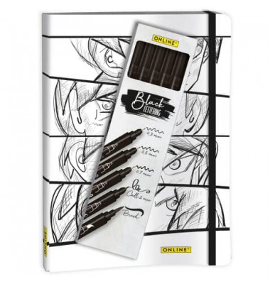 Schreibset Manga Bullet Journal m.Stifte