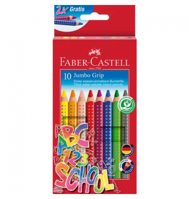 Buntstifte-Set Jumbo GRIP ABC, 280922, farbig sortiert, dreikant, Packung