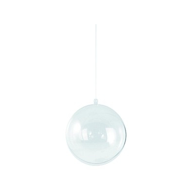 Plastik-Figur transparent Kugel 2-tlg. 8 cm Ø 8,0 cm