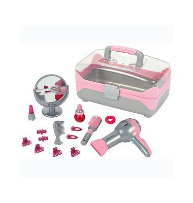 Spielzeug-Frisierkoffer 5862 grau, pink