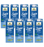 Sojadrink Natur 19684, 2,1% Fett, laktosefrei, vegan, 8x 1 Liter, im Tetrapack