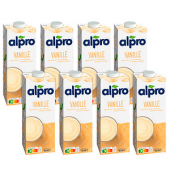 Sojadrink Vanille 92397, 1,4% Fett, laktosefrei, vegan, 8x 1 Liter, im Tetrapack