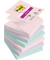 Haftnotizen R330-6SS-SOUL, Super Sticky Z-Notes Soulful Collection, 76x76mm, farbig sortiert (rosa/flieder/mint), quadratisch