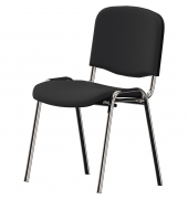 Besucherstuhl ISO Visitor Stoff gepolstert chrom schwarz