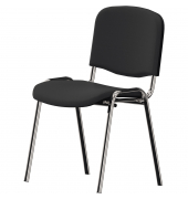 Besucherstuhl ISO gepolstert chrom anthrazit