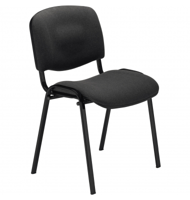Besucherstuhl ISO Black 4 Fuß gepolstert schwarz 