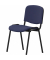 Besucherstuhl ISO Black gepolstert schwarz blau