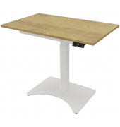 Schreibtisch eModel 2.0 MINI, elektrisch höhenverstellbar, 62-108cm (H), 90x55cm (BxT), rechteckig, hickory / weiß