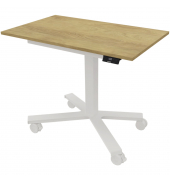 Schreibtisch eModel 2.0 MINI, elektrisch höhenverstellbar, 71-117cm (H), 90x55cm (BxT), rechteckig, hickory / weiß