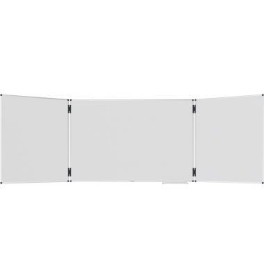 Whiteboard-klappbar UNITE PLUS, 7-108363, 150/300x100cm, emailliert, Aluminiumrahmen