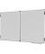 Whiteboard-klappbar UNITE PLUS, 7-108363, 150/300x100cm, emailliert, Aluminiumrahmen