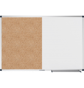 Kombitafel Unite, 7-108643, 90x60cm, Kork + Metall, Aluminiumrahmen