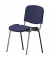 Besucherstuhl ISO gepolstert chrom blau