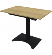 Schreibtisch eModel 2.0 MINI, elektrisch höhenverstellbar, 62-108cm (H), 90x55cm (BxT), rechteckig, hickory / schwarz