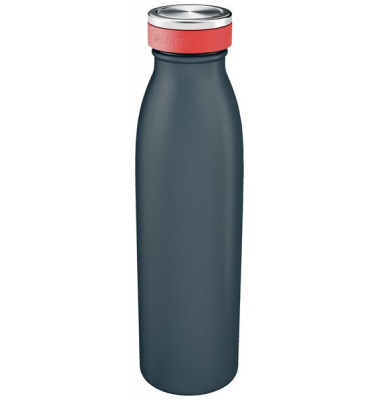 Trinkflasche Cosy, Edelstahl, 500 ml, grau, h&auml;lt f&uuml;r Stunden kalt oder warm