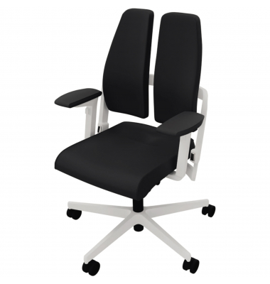 Bürodrehstuhl Xilium Duo Back, schwarz, mit Armlehnen, bis 150kg