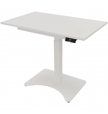 Schreibtisch eModel 2.0 MINI, elektrisch höhenverstellbar, 62-108cm (H), 90x55cm (BxT), rechteckig, weiß / weiß