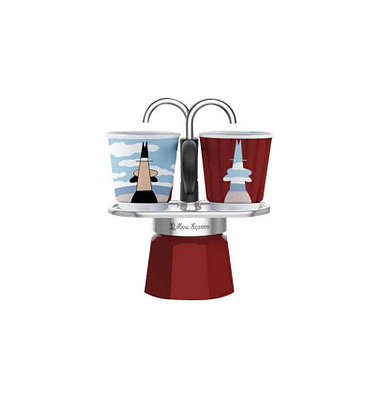 Espressokocher Mini Express 0001406, rubin-rot, 2 Tassen