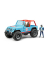 Jeep Cross Country Racer blau mit Rennfahrer 2541 Spielzeugauto