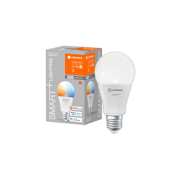 4058075778702 - Ledvance - Smarte LED-Lampe mit WiFi Technologie Sockel E27 Dimmbar Lichtfarbe änderbar (2700-6500K) ersetzt Glühlampen mit 100 w smart+ WiFi 4058075778702 - Ledvance - Smarte LED-Lampe mit WiFi Technologie Sockel E27 Dimmbar Lichtfarbe änderbar (2700-6500K) ersetzt Glühlampen mit 100 w smart+ WiFi